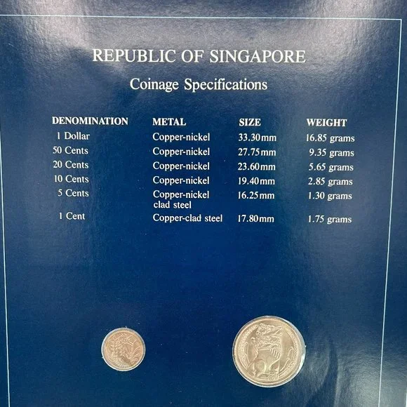 Franklin Mint Coin Sets of All Nations Collectible Republic of Singapore VTG - Picture 7 of 11